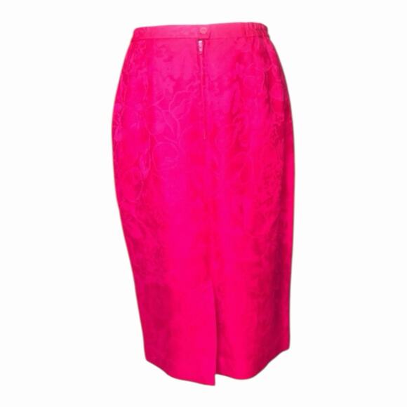 Vintage 1960’s Timeless by Howard Wolf Pink Red Two Piece Jacket Skirt Suit Sz 8 - Picture 12 of 14